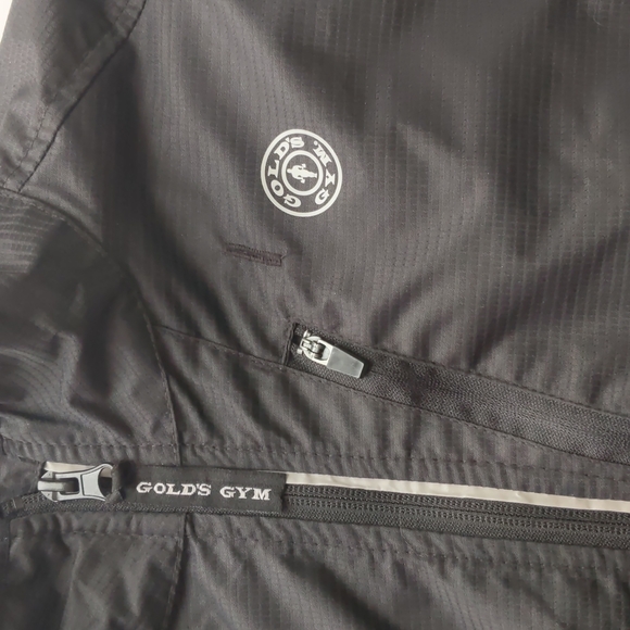 GOLDS GYM Men's Zip Outdoor Cycling Running Reflective Vest Jacket Small NWT! - Picture 2 of 6